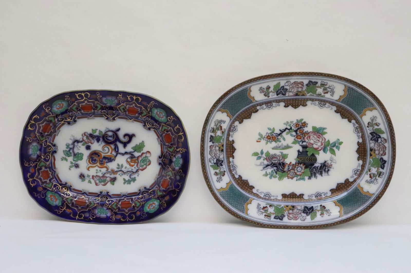 2 English 19th c. porcelain platters (1 of 10)
