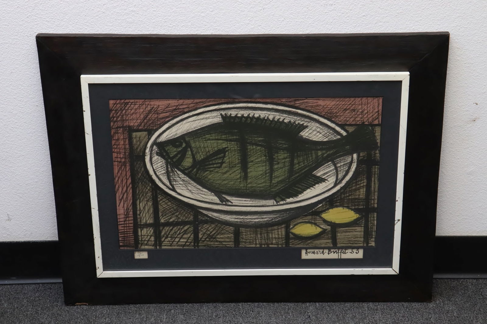 Lithograph in color by Bernard Buffet, c1953 (1 of 6)