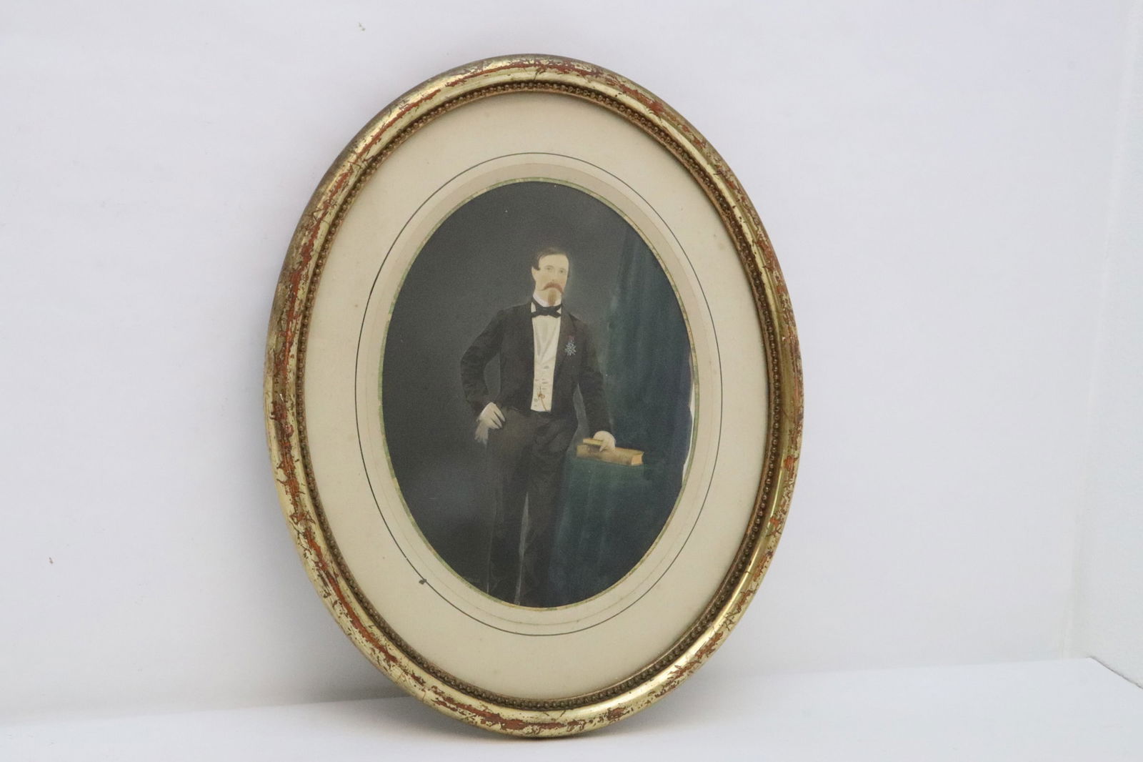 Framed watercolor, signed, with giltwood frame (1 of 11)