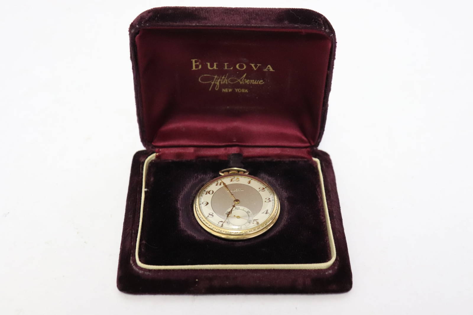 A Bulova Pocket Watch In Original Presentation Box Auction