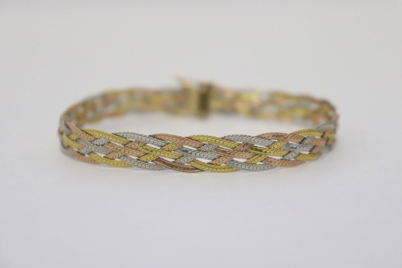 14K tri color gold bracelet (1 of 9)