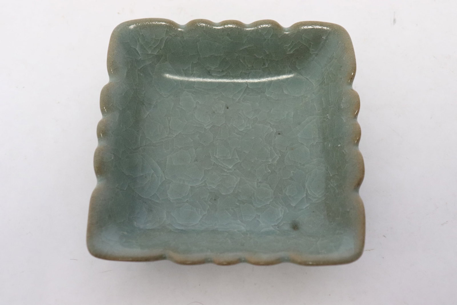 A small Song style crackleware brush wash: A small Song style crackleware brush wash, 1.05"x4.2"x4.2"