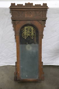 Victorian Gilbert wall clock, no clock dial face: Victorian Gilbert wall clock, no clock dial face, 34"x15.3"x4.6"