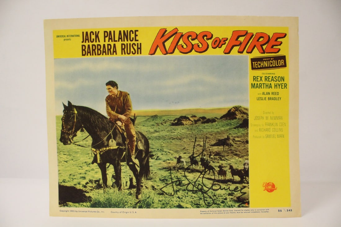 Movie lobby card signed by Jack Palance (1 of 9)