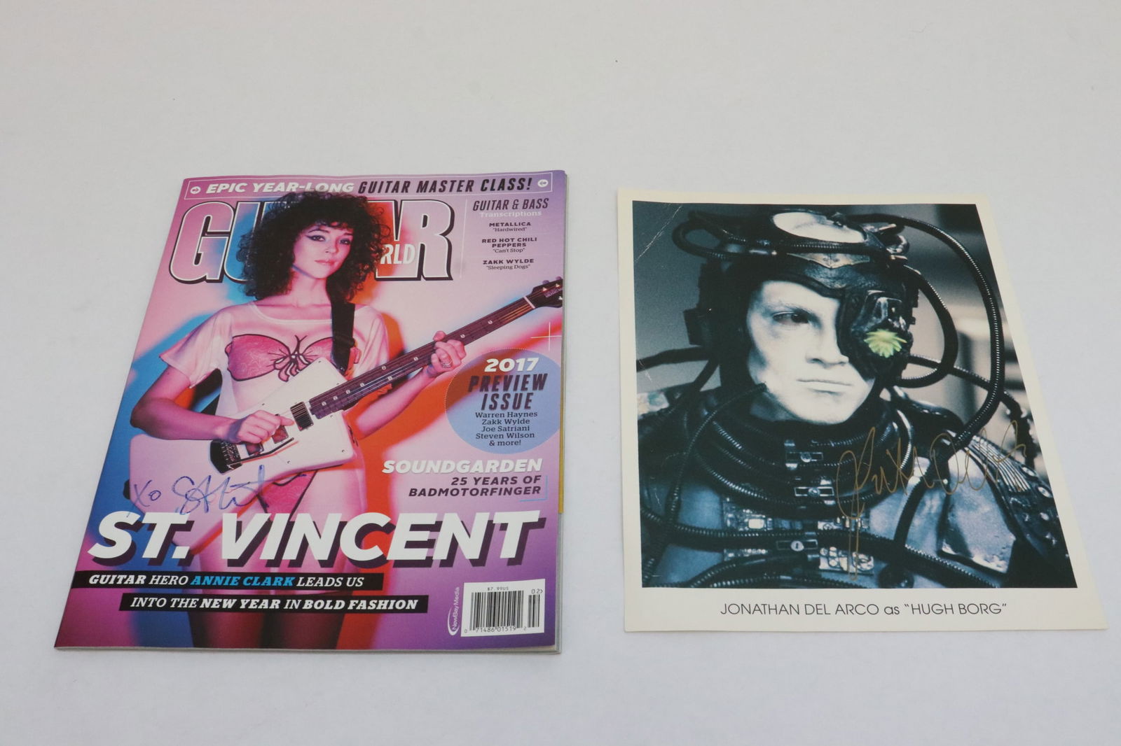 A signed photo, & a Annie Clark signed magazine (1 of 9)