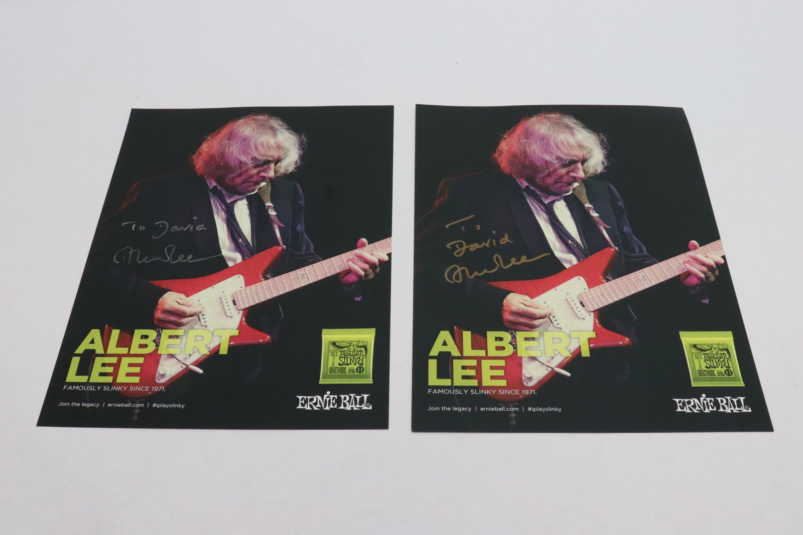 2 signed photo of Albert Lee: 2 signed photo of Albert Lee