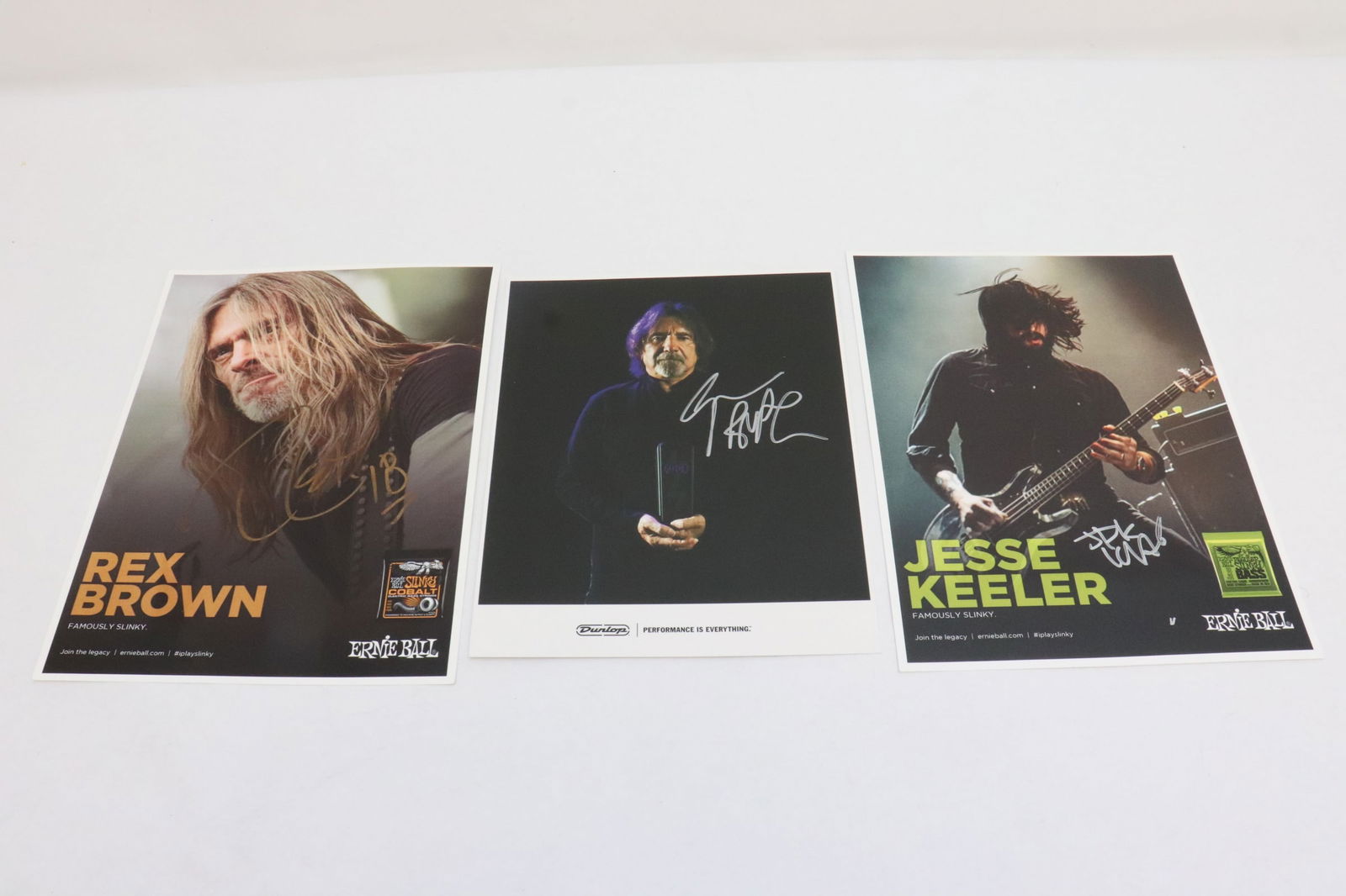3 signed photos of Rock band members (1 of 7)