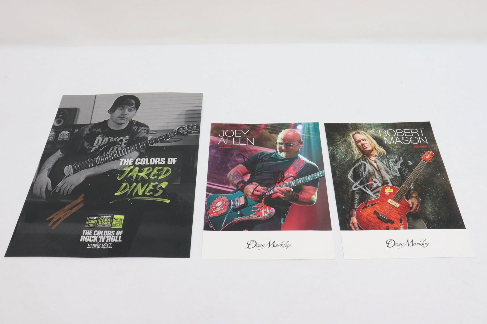 3 signed photos of Rock band members (1 of 7)