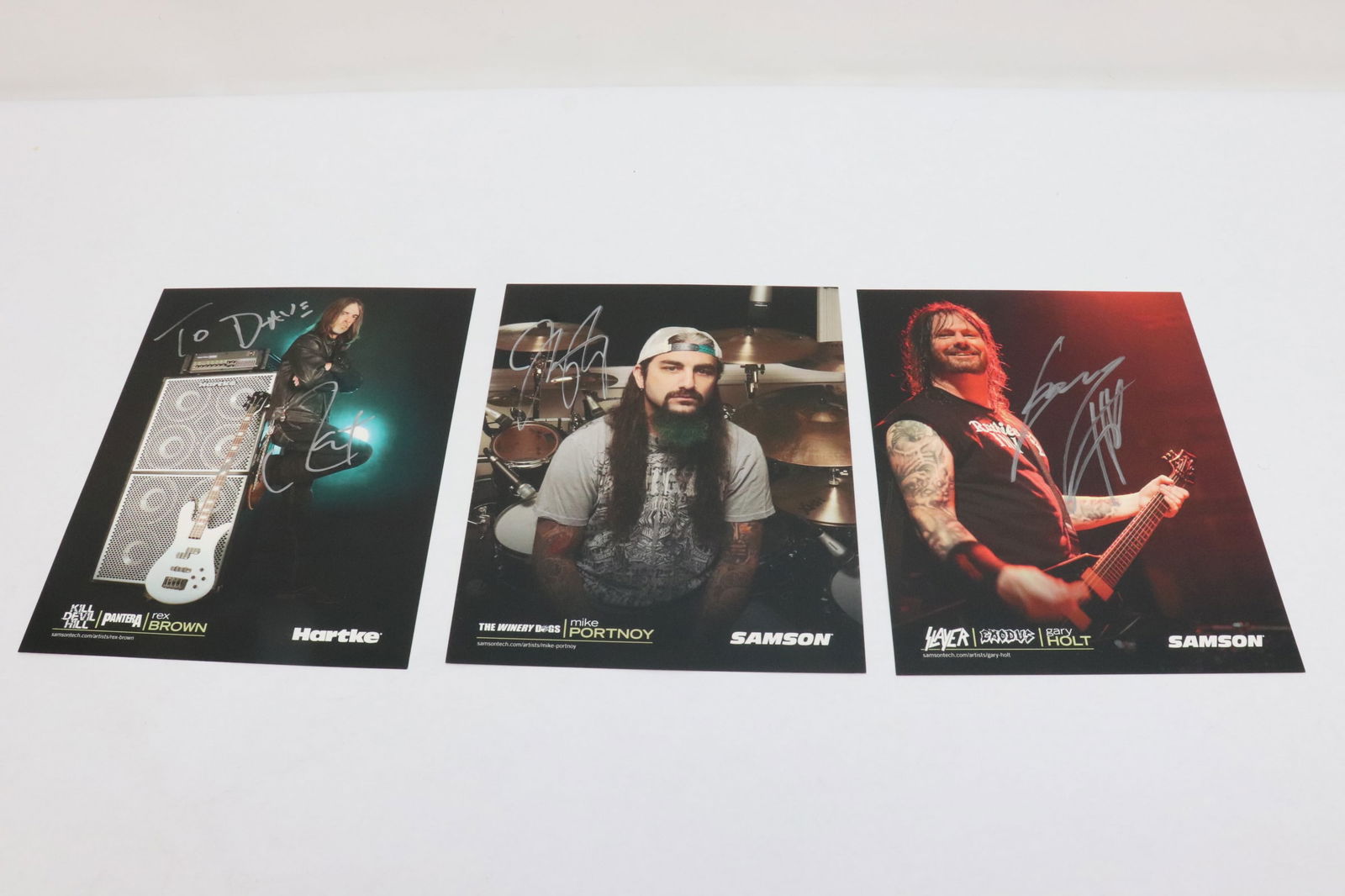 3 signed photos of Rock band members (1 of 7)