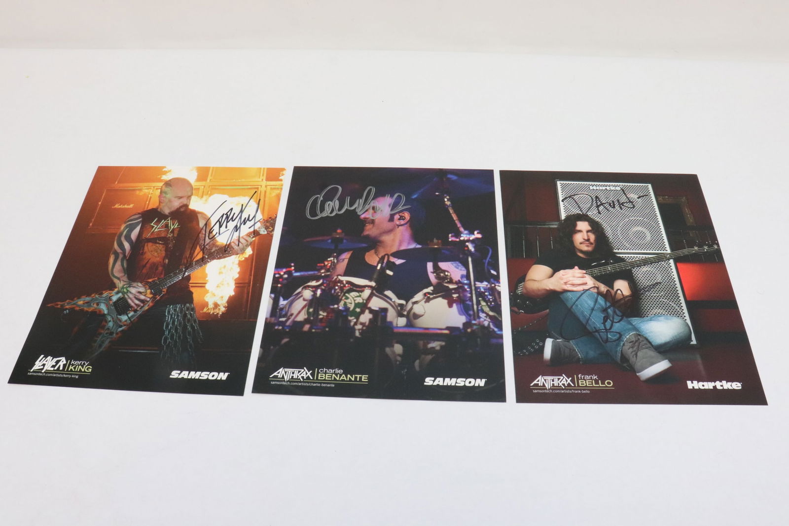 3 signed photos of Rock band members (1 of 7)