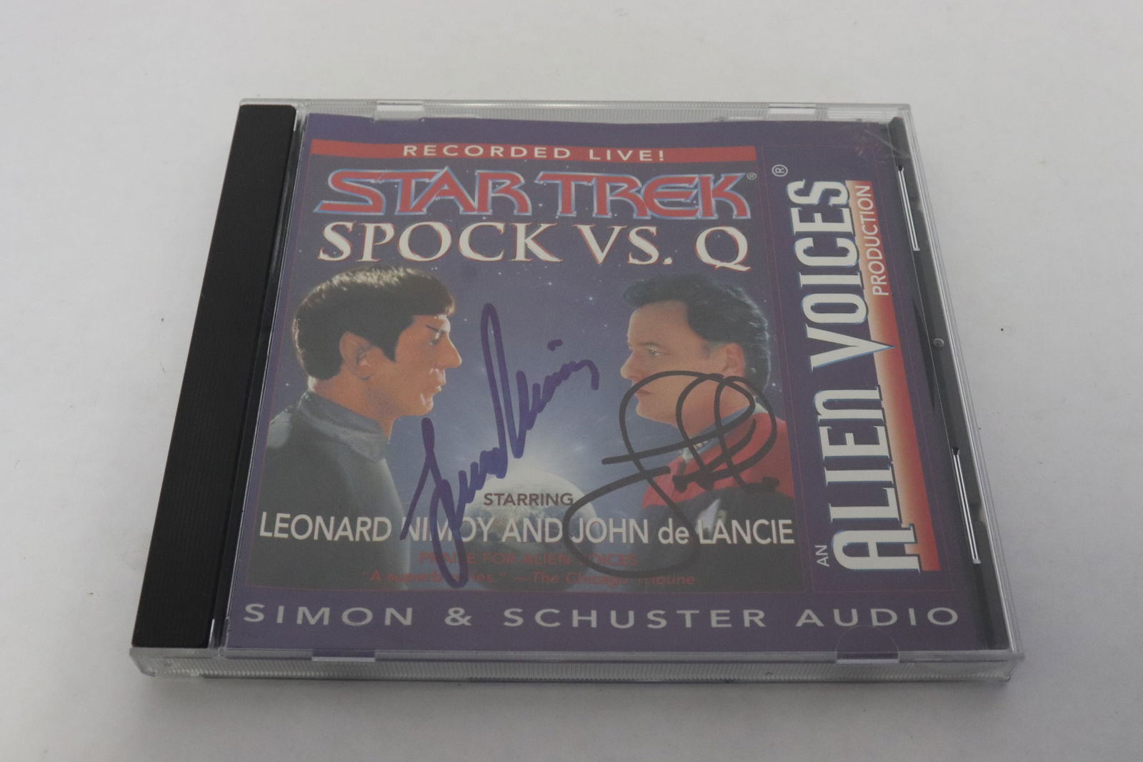 Audio CD signed by Leonard Nimoy and John De Lancie (1 of 4)