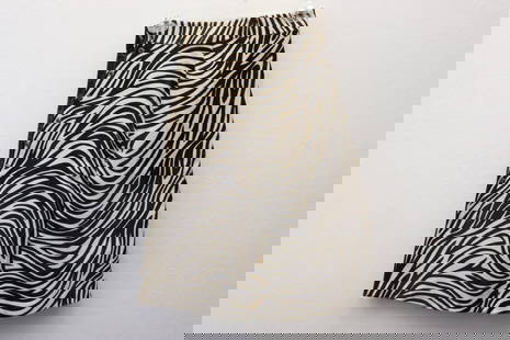 zebra fur skirt by Furrific, Beverly Hills, CA: A rare zebra fur skirt by Furrific, Beverly Hills, California, 25.5"L