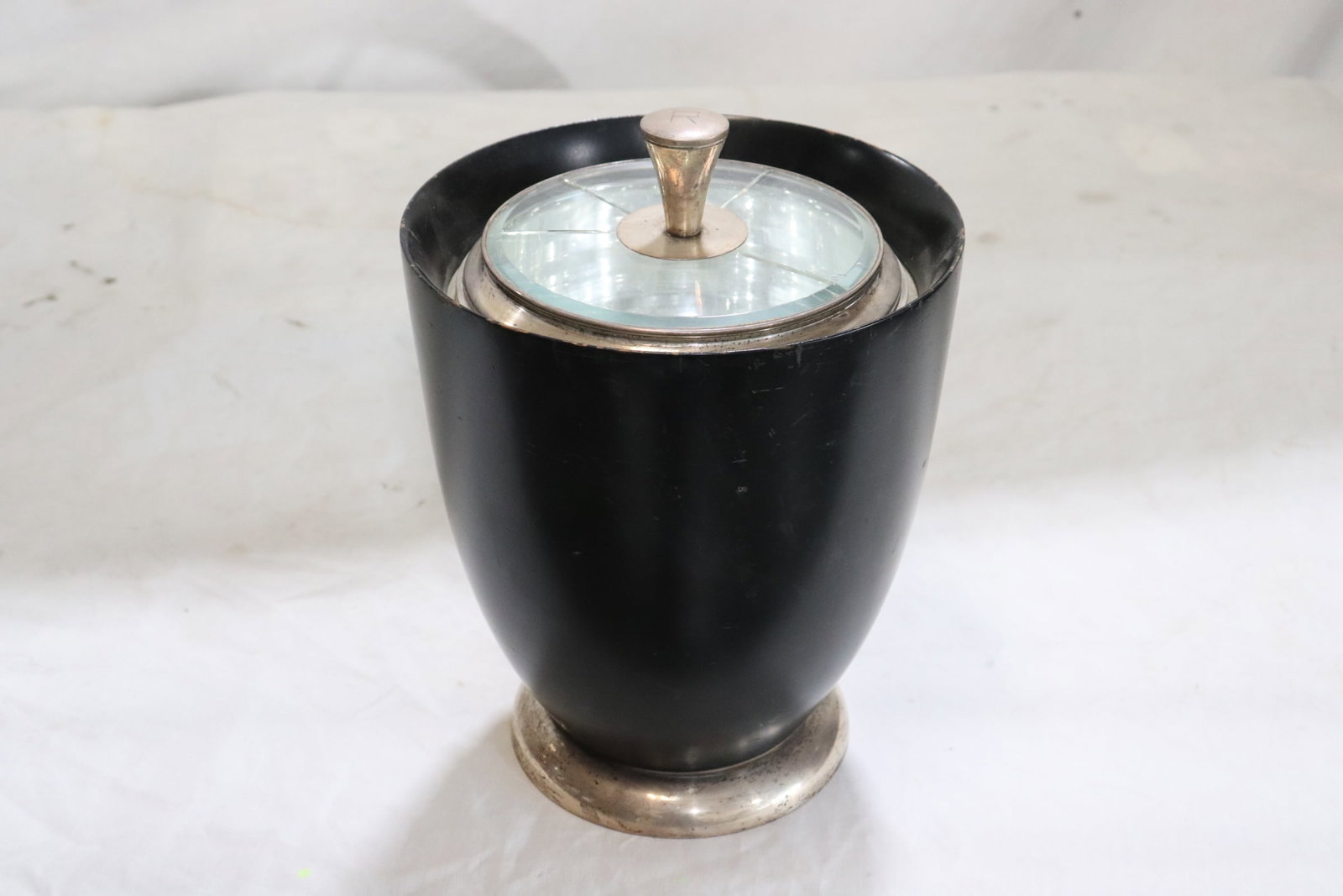 A wood and sterling ice bucket (1 of 7)