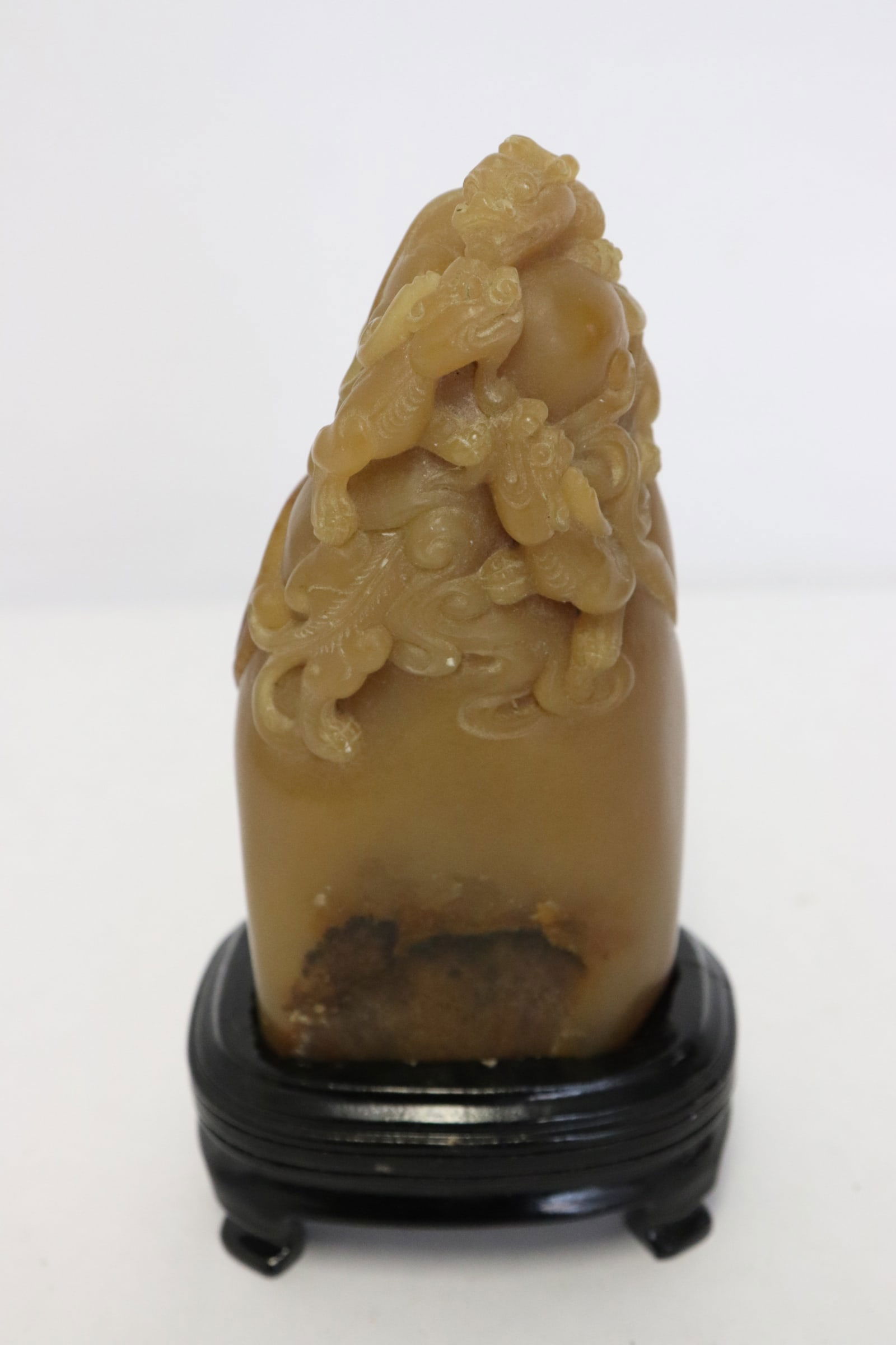 Chinese early 20th c. shoushan stone carved boulder (1 of 9)