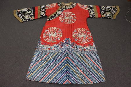 Important antique Chinese possible imperial family embroidery dress