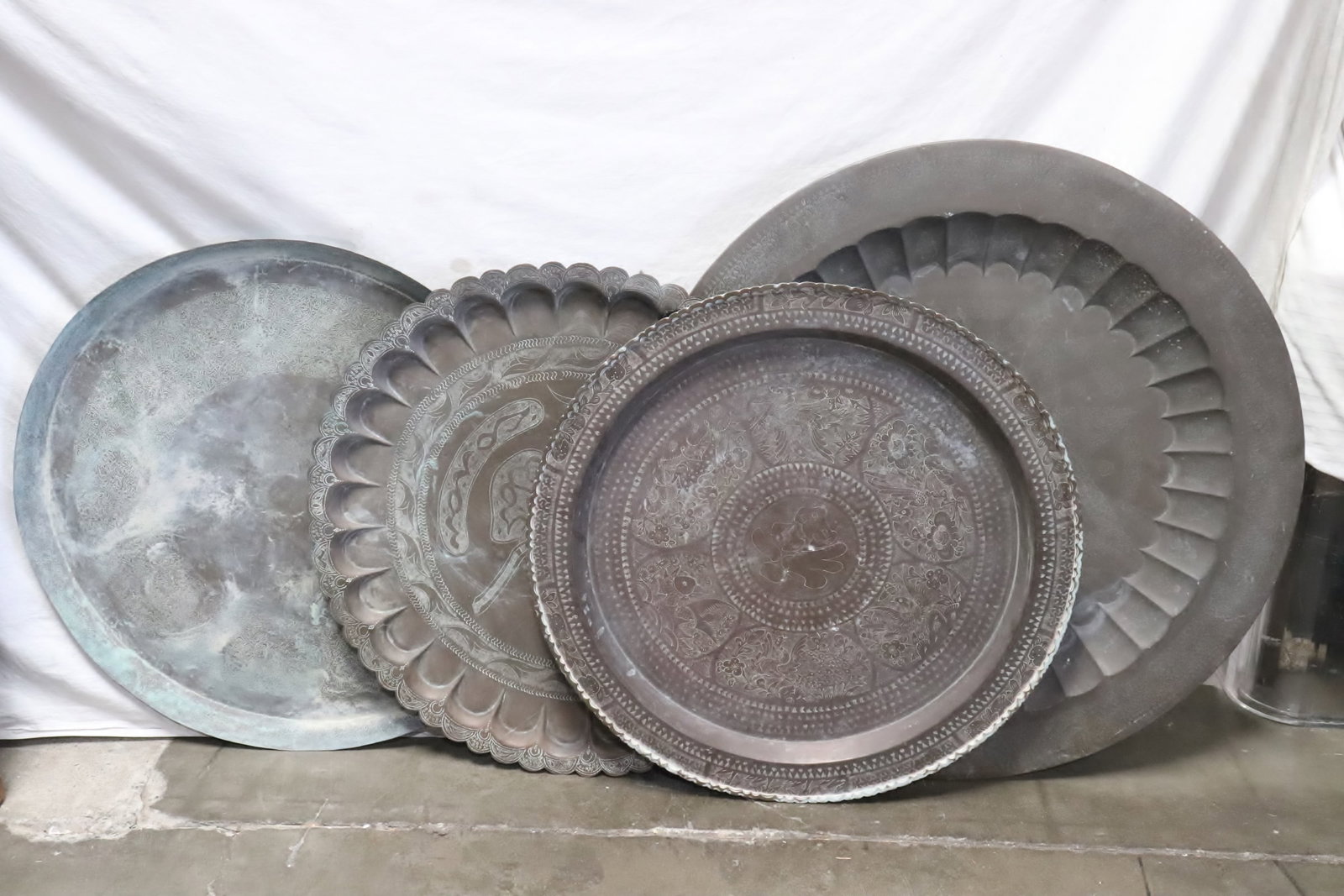 4 antique copper plaques (1 of 9)