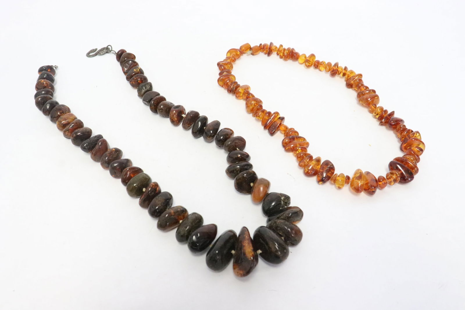 2 Chinese amber bead necklaces (1 of 8)