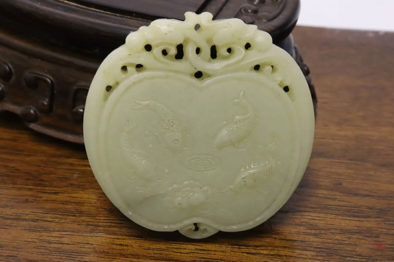 A celadon jade ornament (1 of 3)