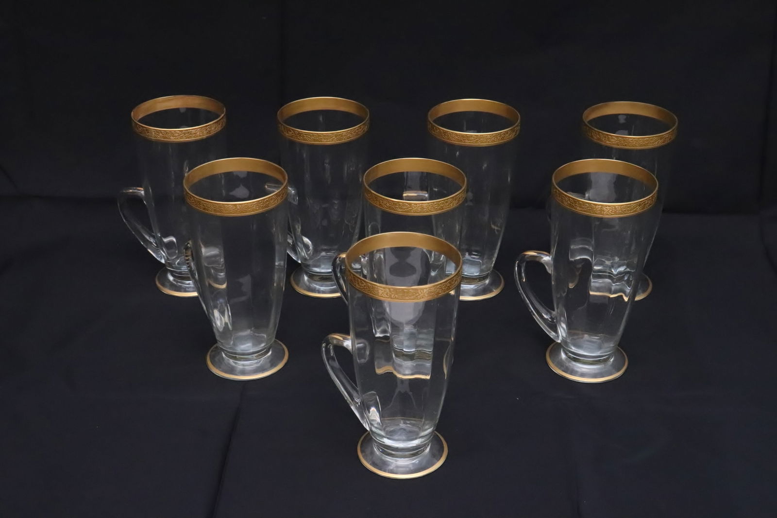 8 pieces French gilt crystal handled waters (1 of 7)