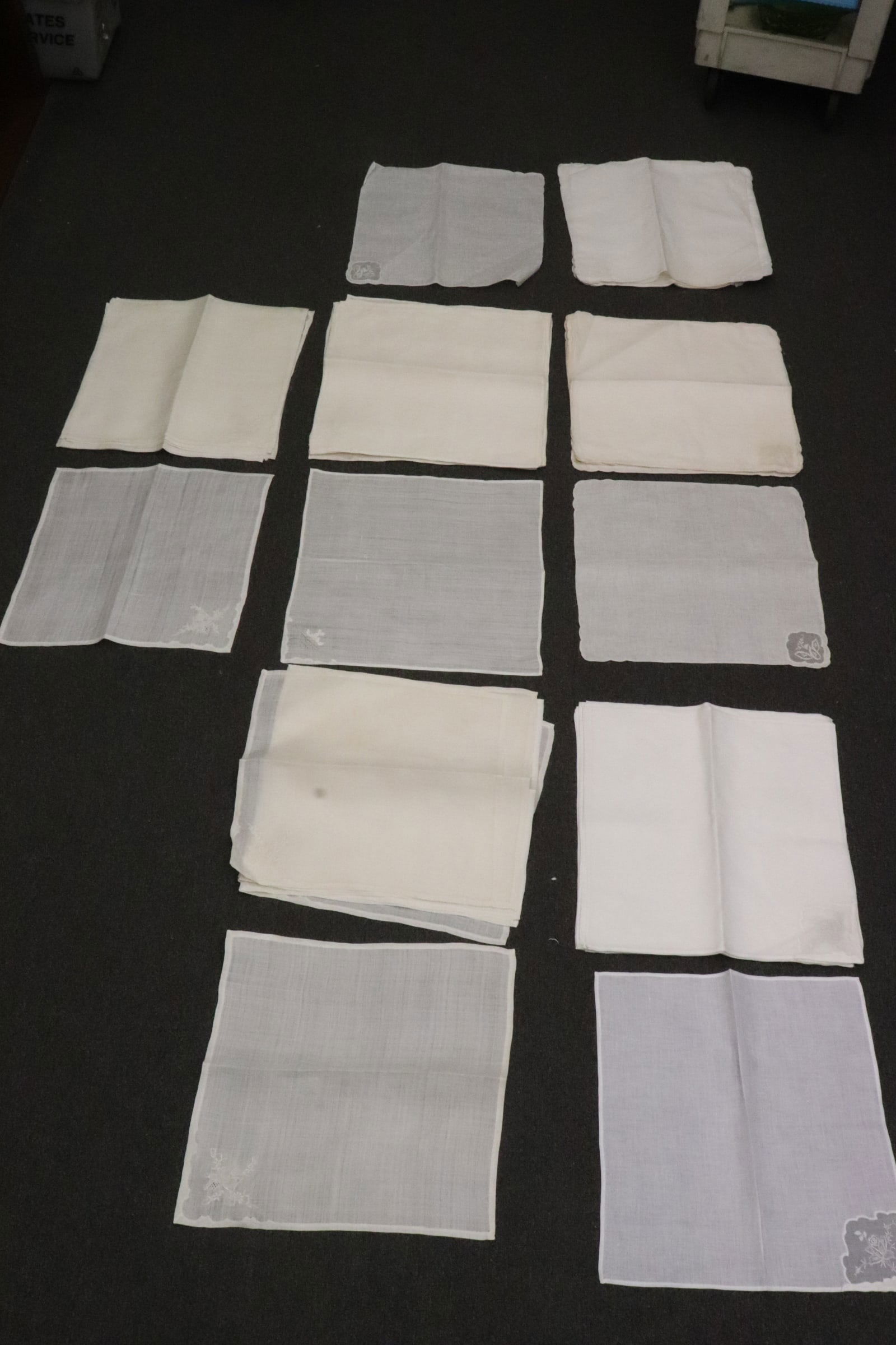 Lg lot of Victorian hand crochet/ embroidery table linens (1 of 10)