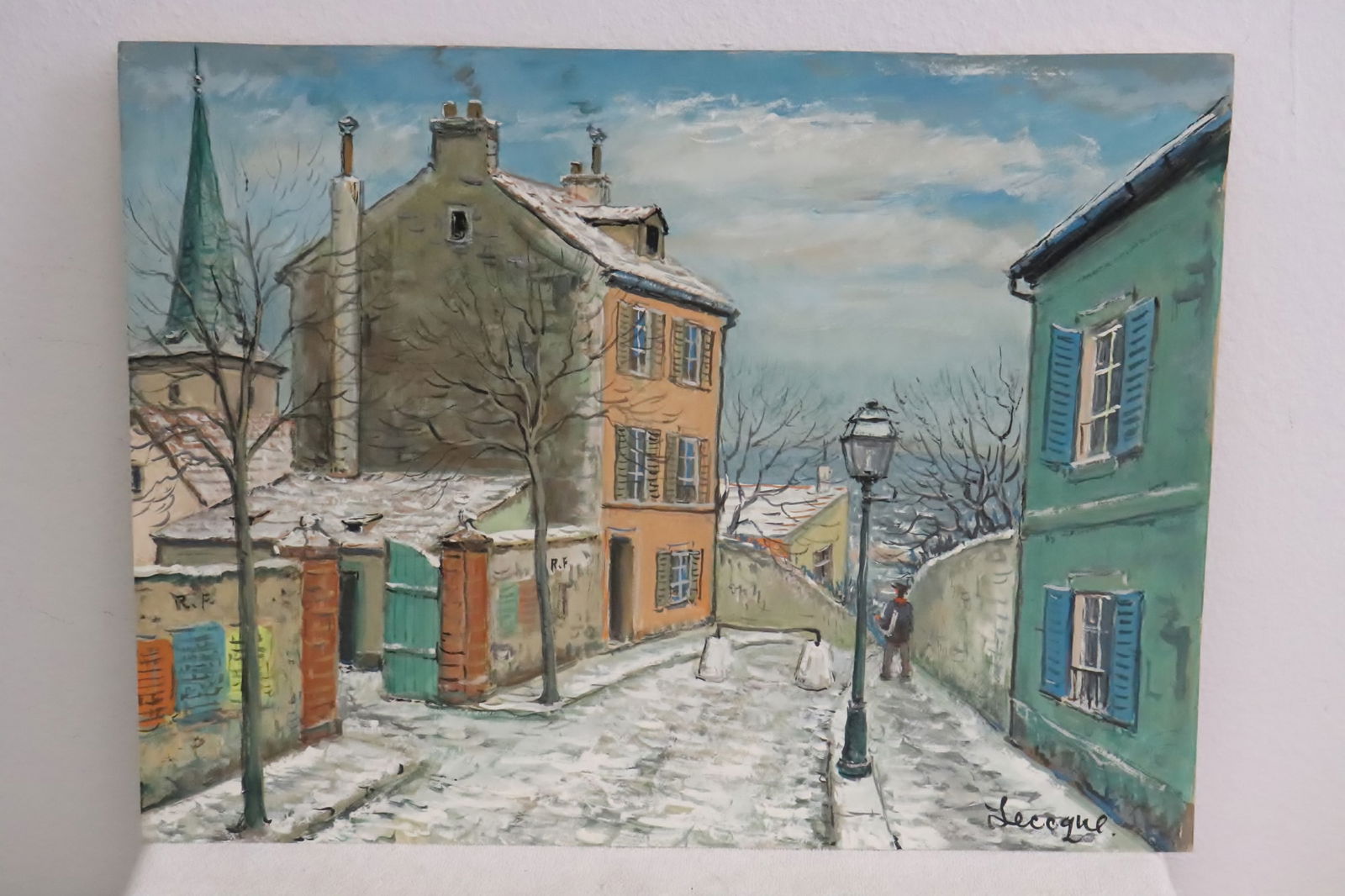 Mixed media on paper, signed Lecoque (1 of 10)