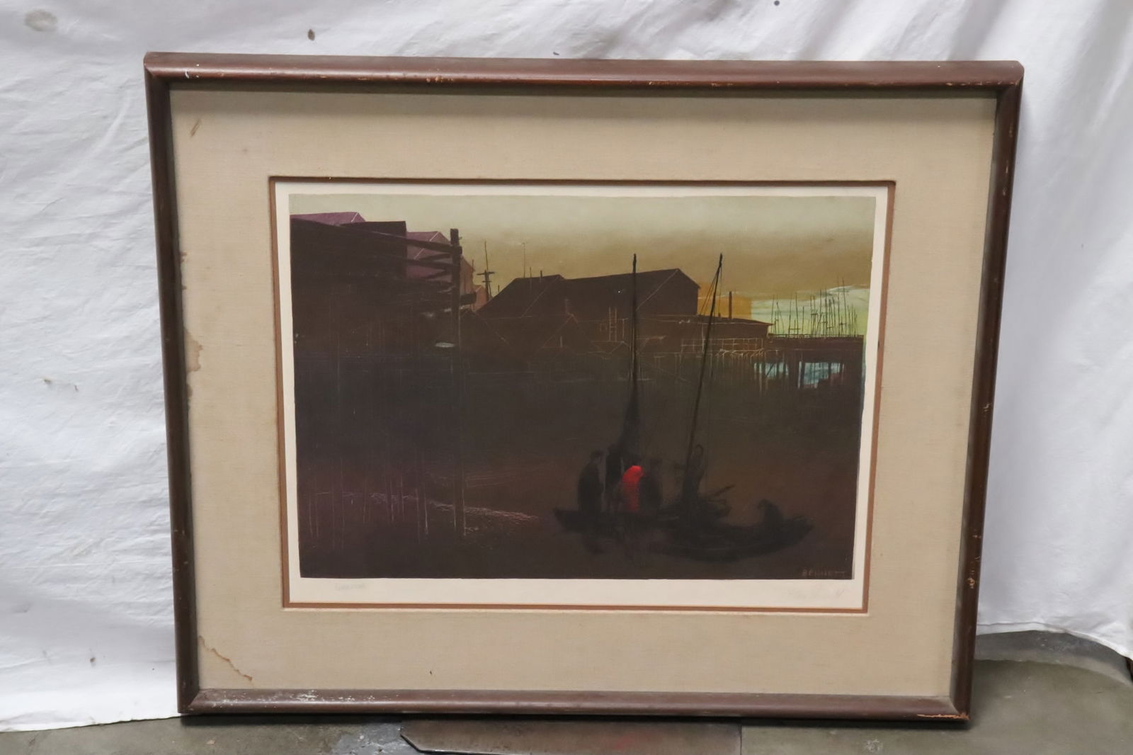 Framed serigraph by Elton Bennett, pencil signed (1 of 8)