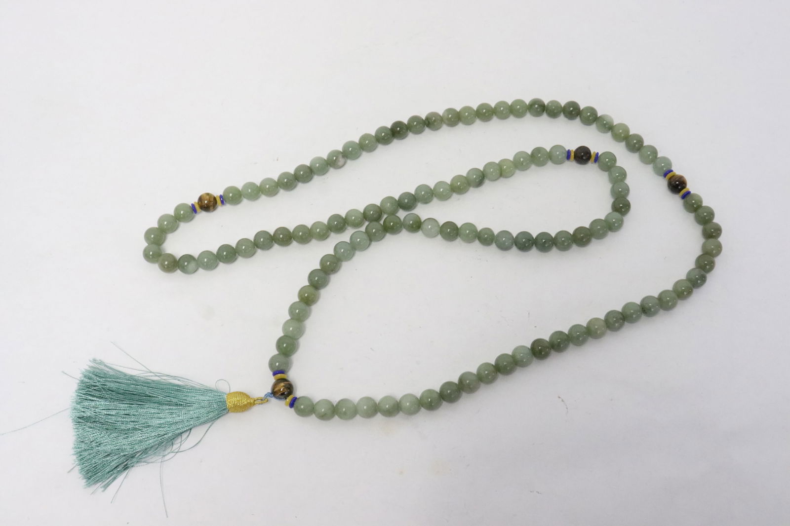 A long jade bead necklace (1 of 9)