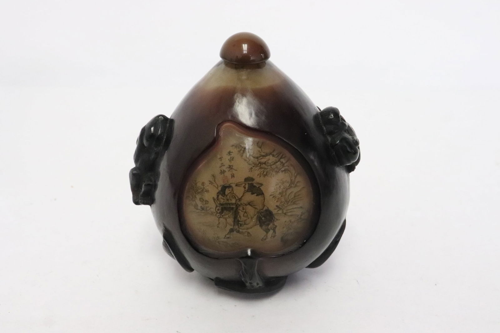 snuff bottle w/ Ding Er Zhong signed inside painting (1 of 8)