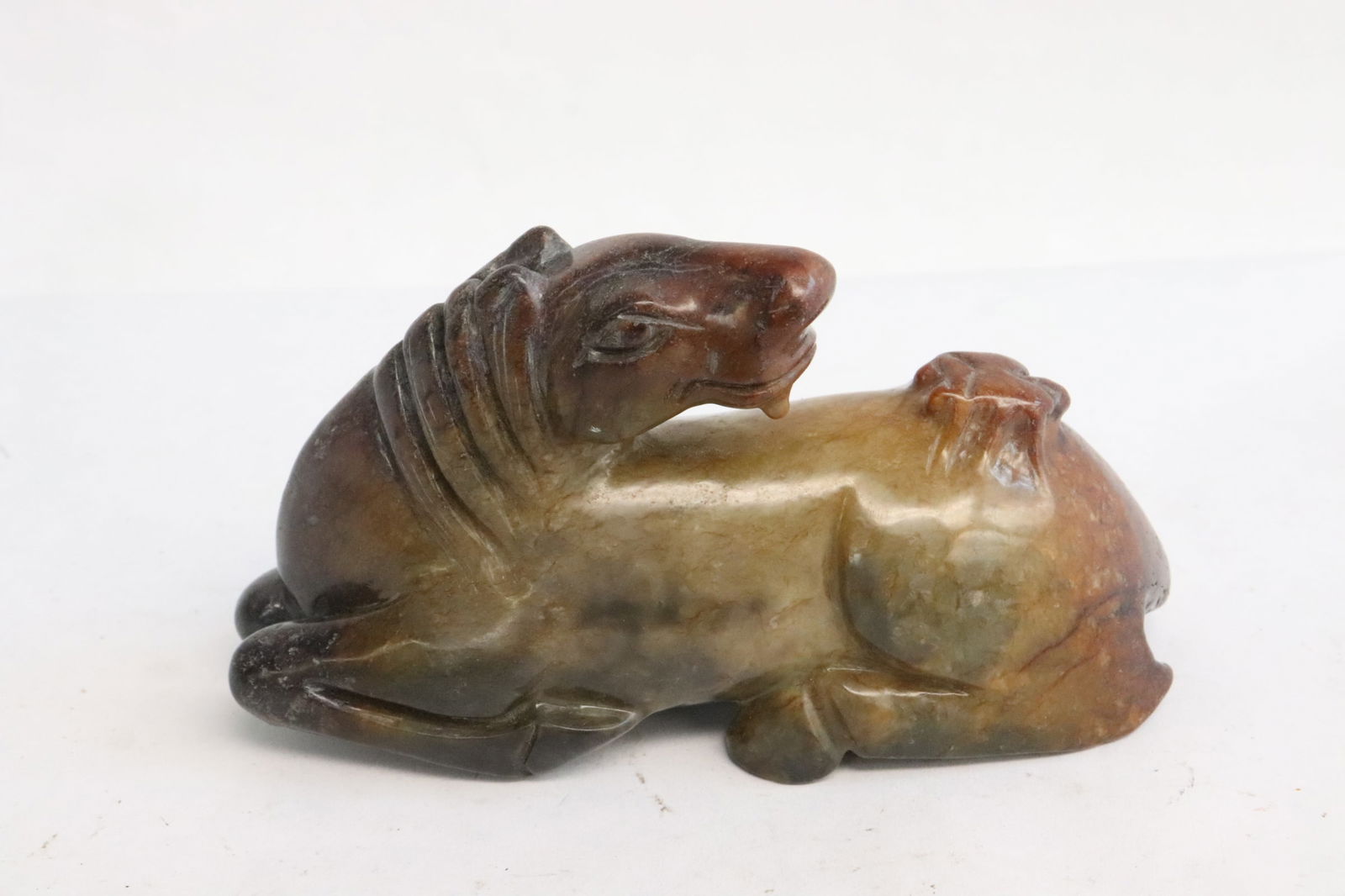 Chinese celadon jade carved horse (1 of 6)