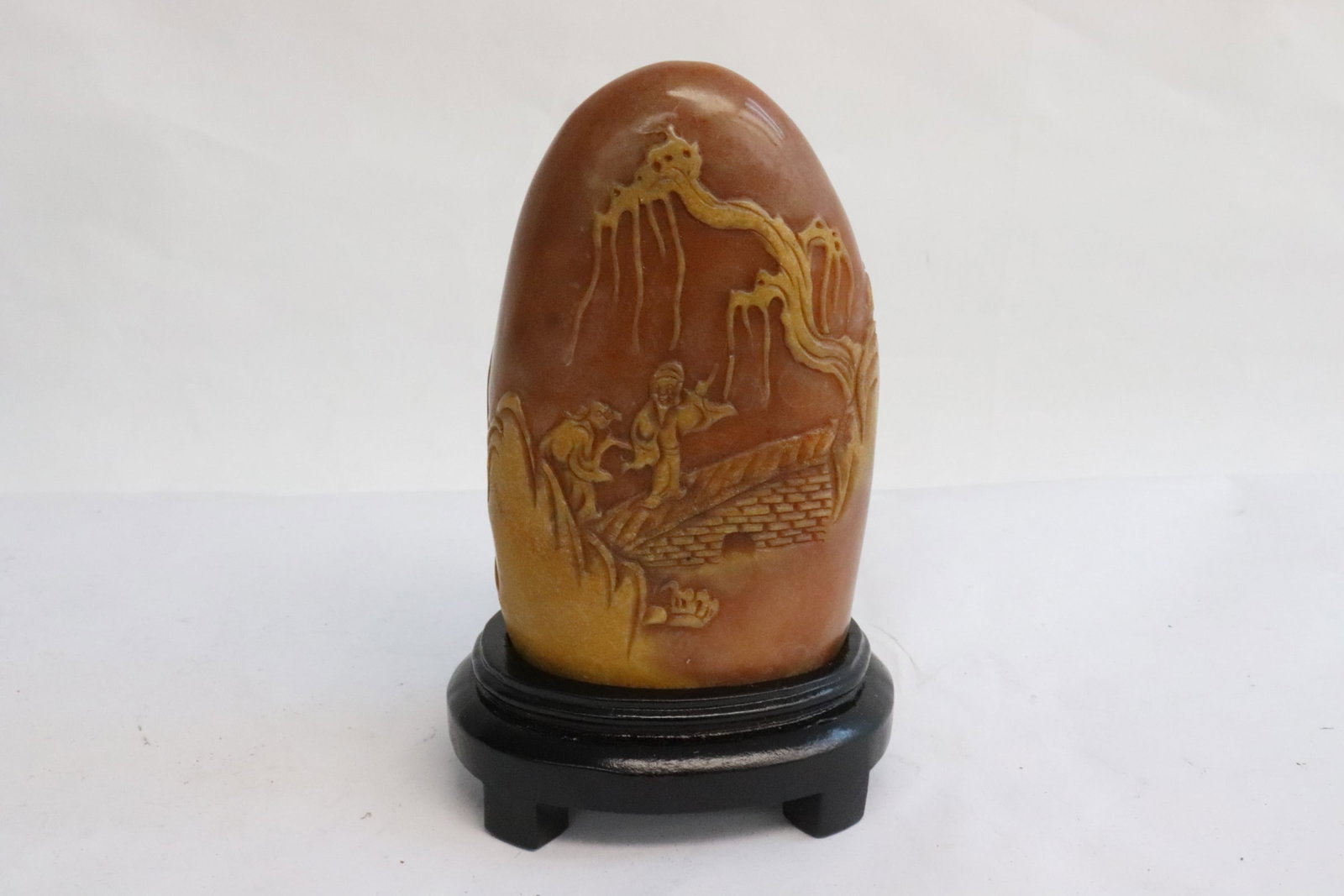 Chinese shoushan stone boulder: Chinese shoushan stone boulder, 4.85"x2.9"x1.7"