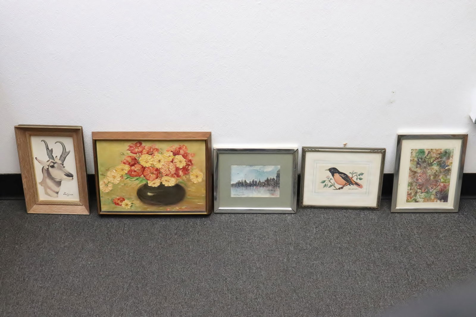 5 oil/ watercolor paintings, signed John Zelencik (1 of 9)