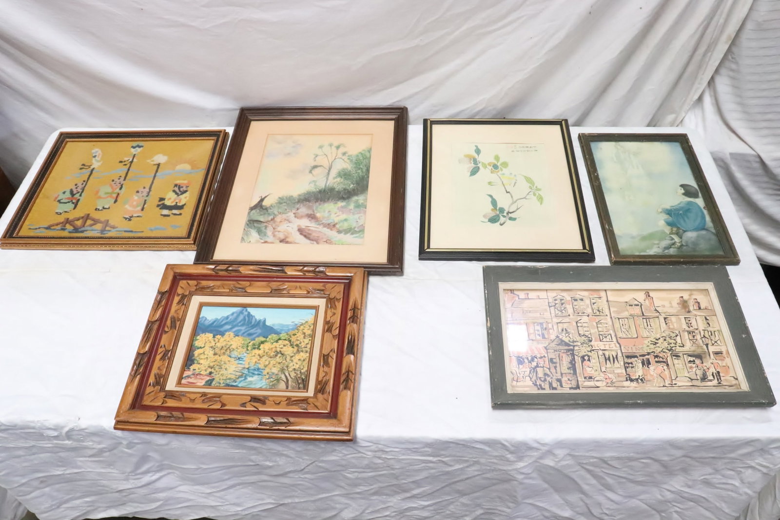 6 pieces; paintings, prints, etc (1 of 11)