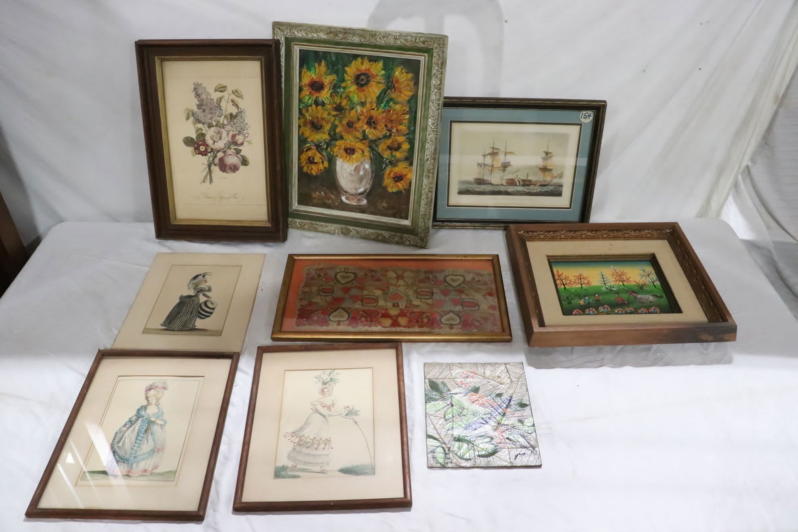 Lot of paintings, antique etchings, etc (1 of 9)