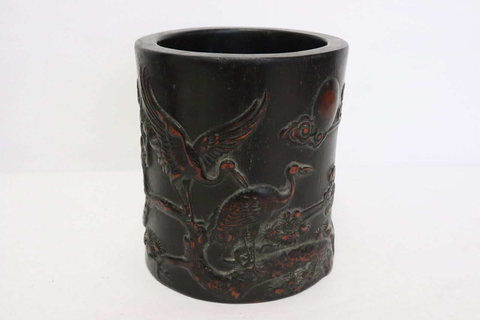 Chinese wood brush holder (1 of 9)