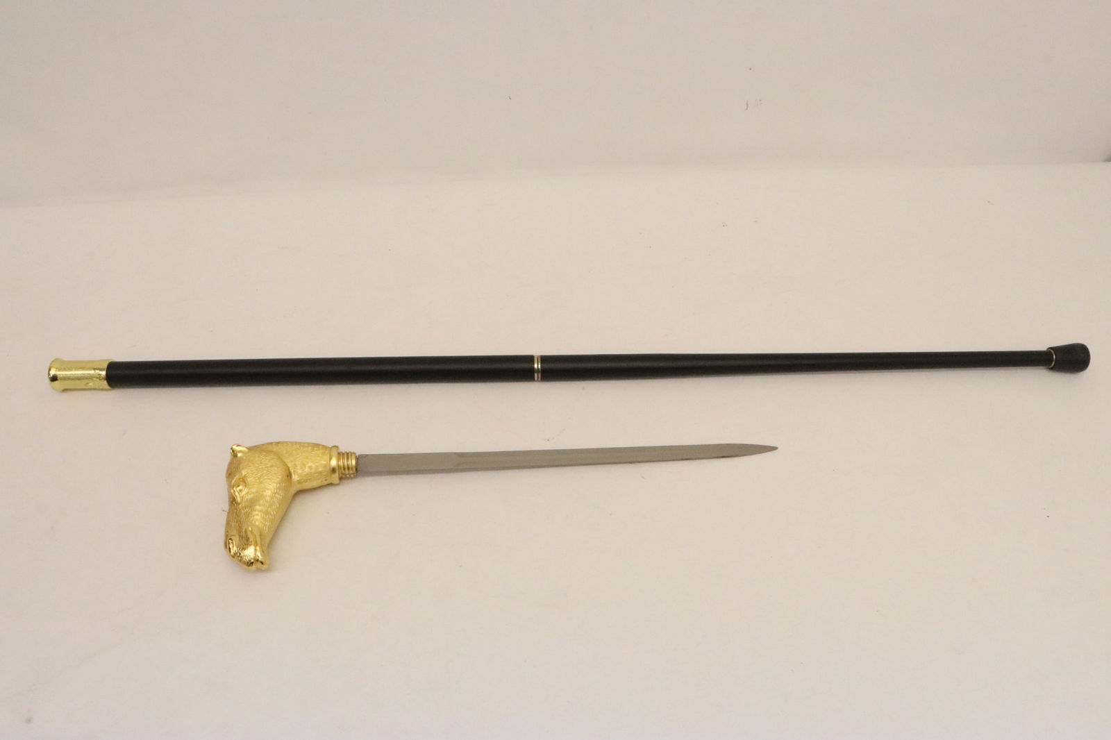 A cane sword with horse head motif finial (1 of 9)