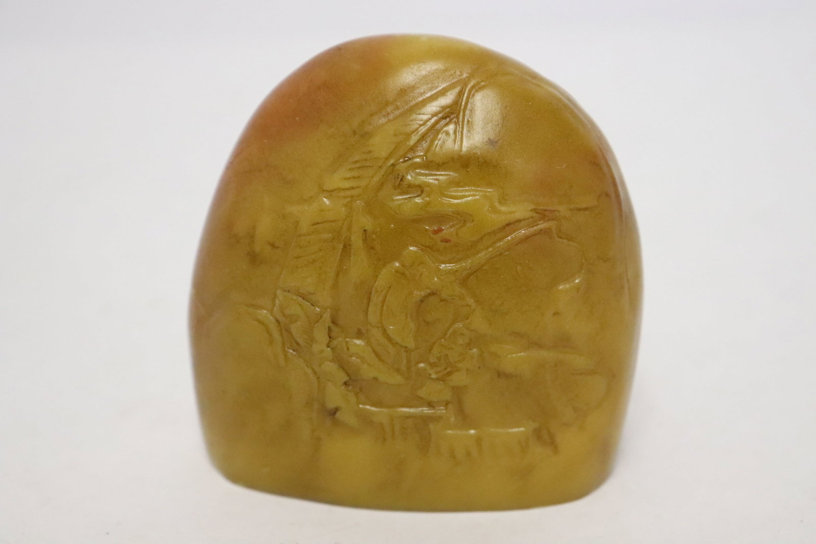 Chinese shoushan stone boulder: Chinese shoushan stone boulder, 2.74"x2.65"x1.3"