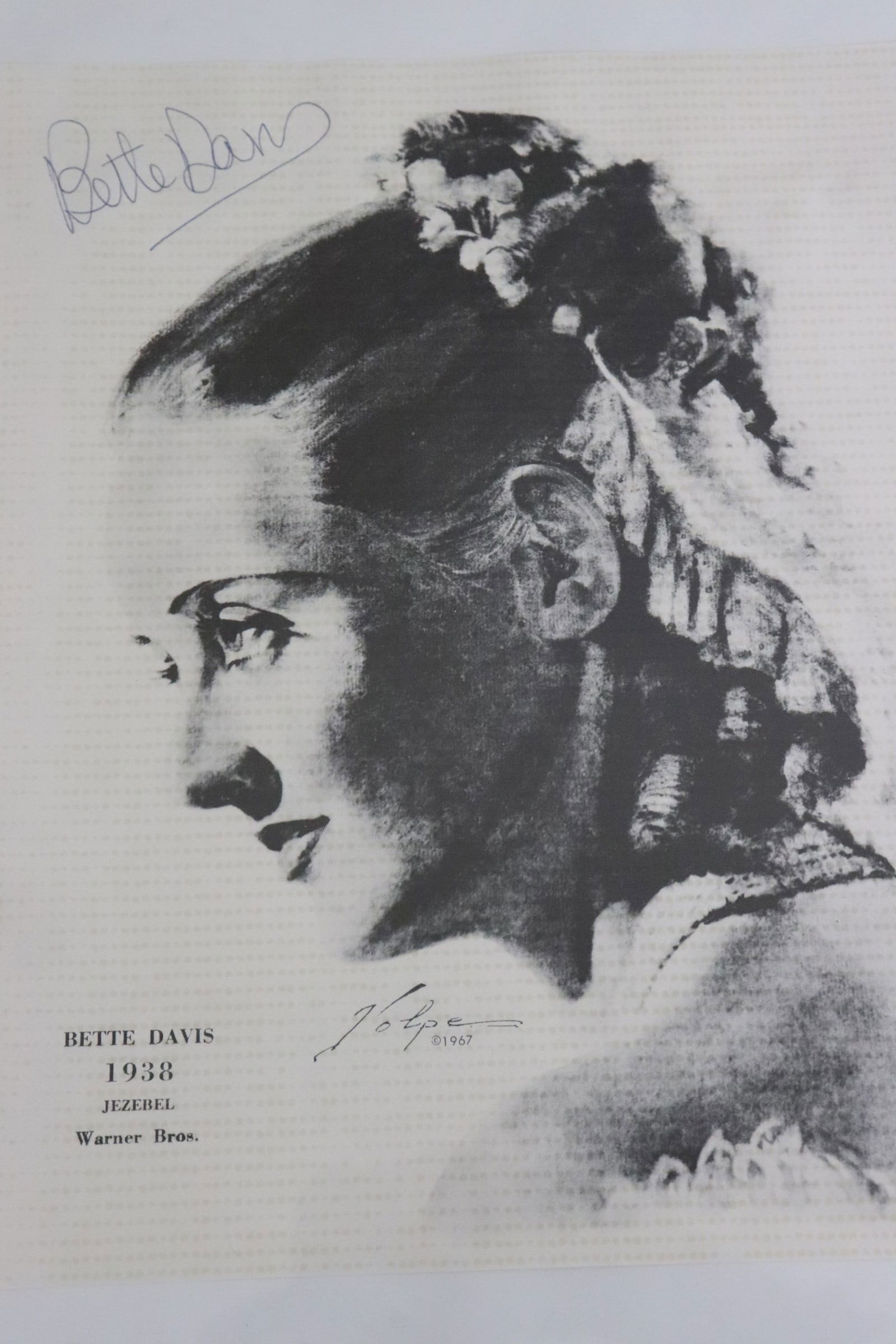 Signed photo print by Bette Davis (1 of 7)