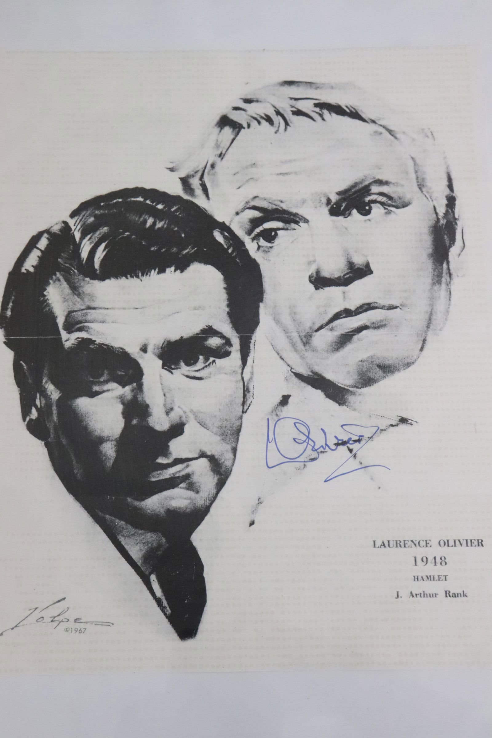 Signed photo print by Laurence Olivier (1 of 6)