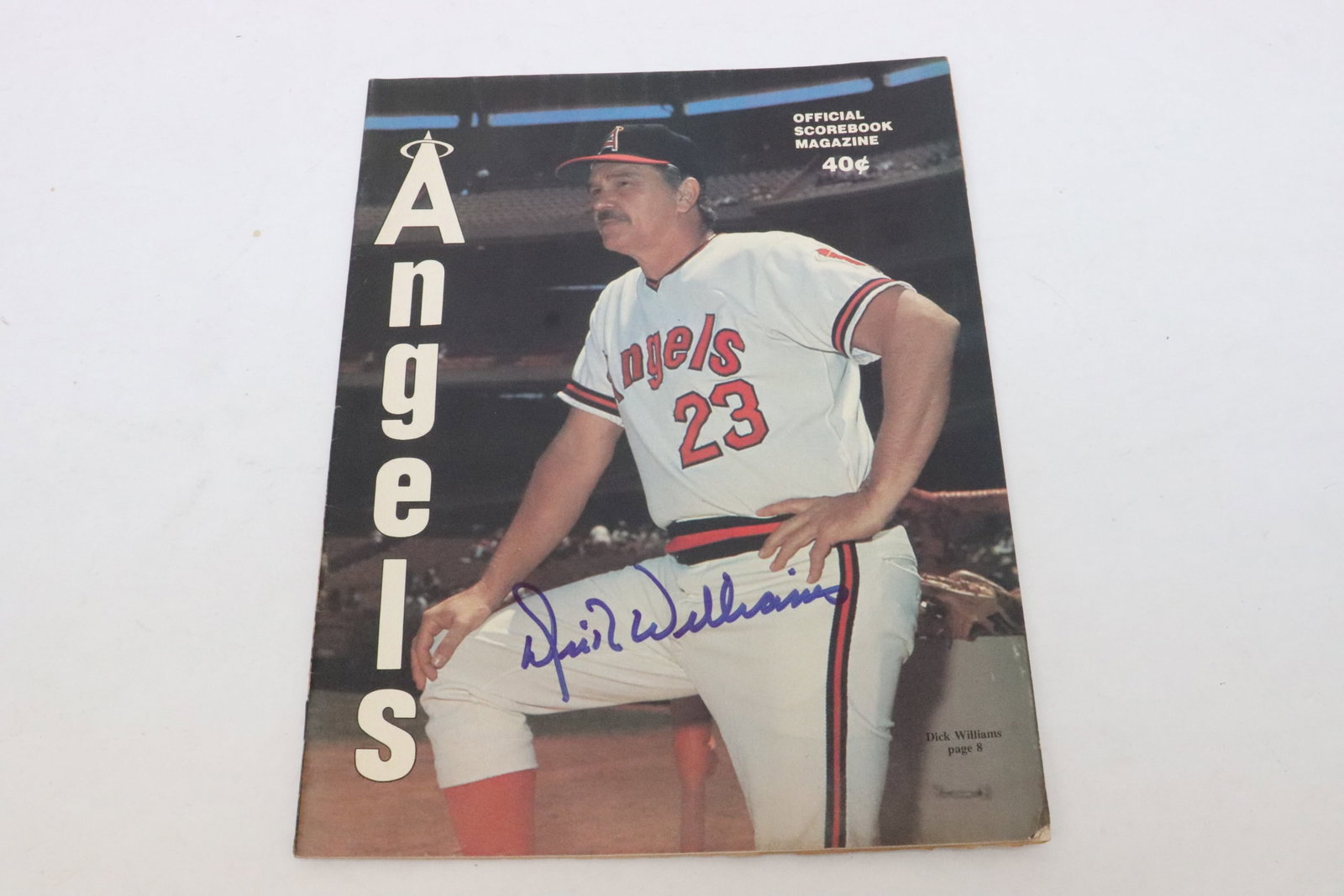 Dick Williams signed 1974 Angels scorebook magazine (1 of 7)