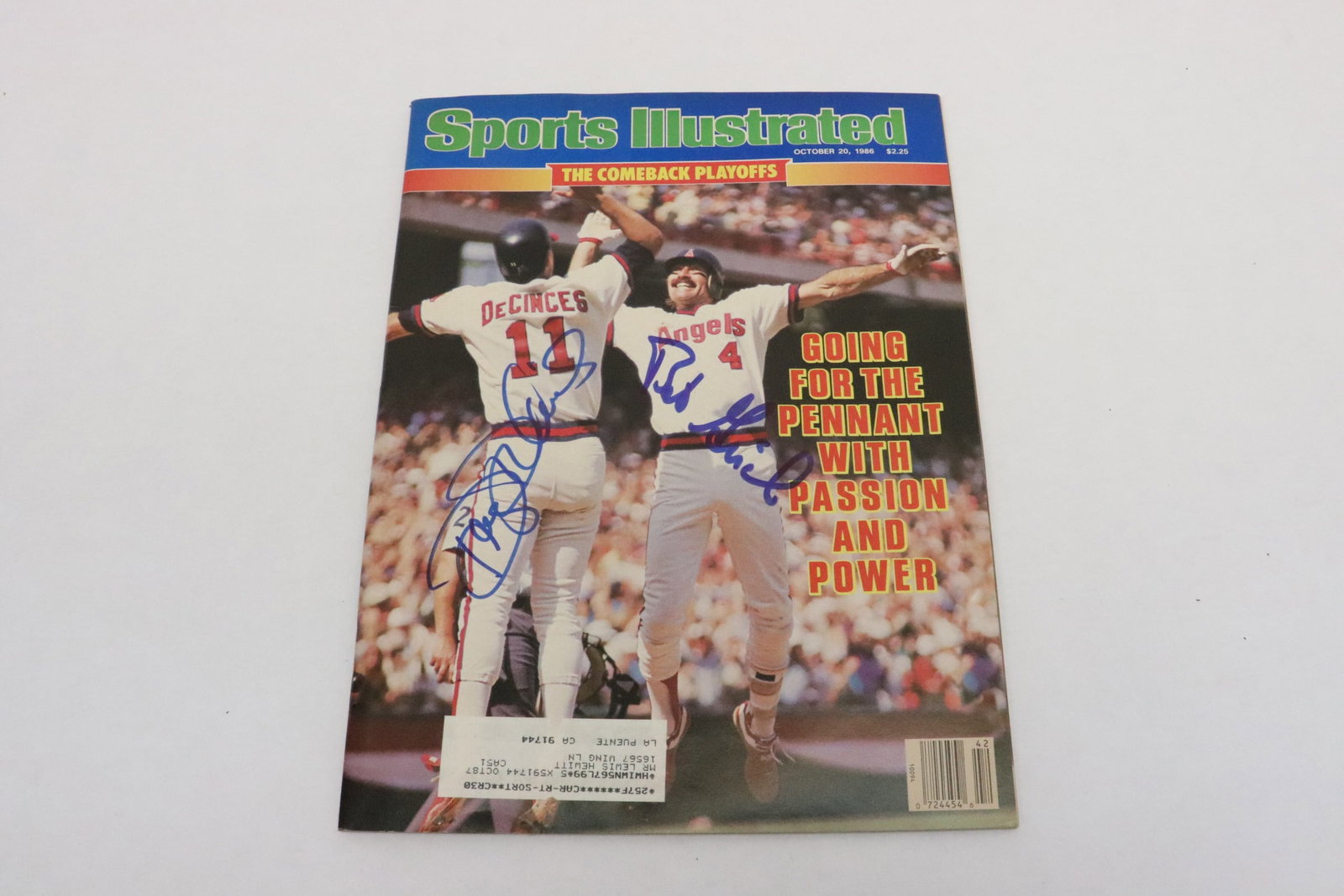 Bob Grich and Doug Decinces signed 1986 magazine: Bob Grich and Doug Decinces signed 1986 October 20th Sports Illustrated magazine