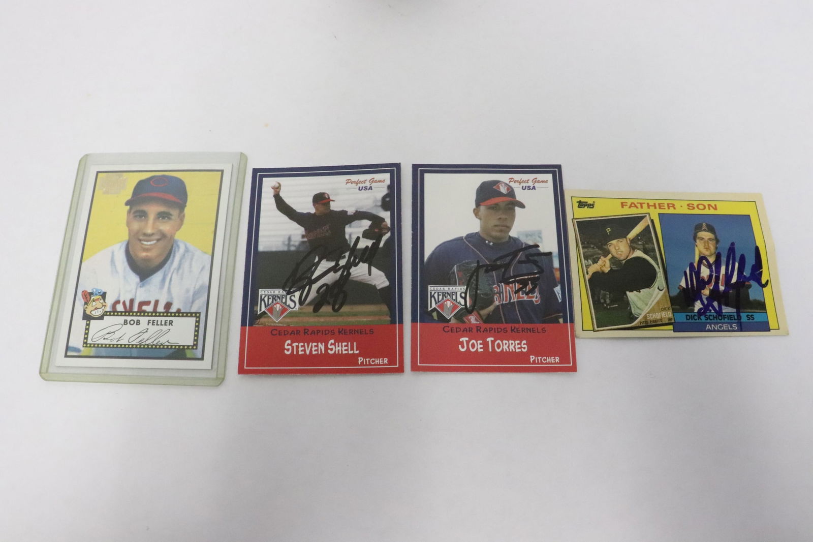 4 signed baseball cards (1 of 6)