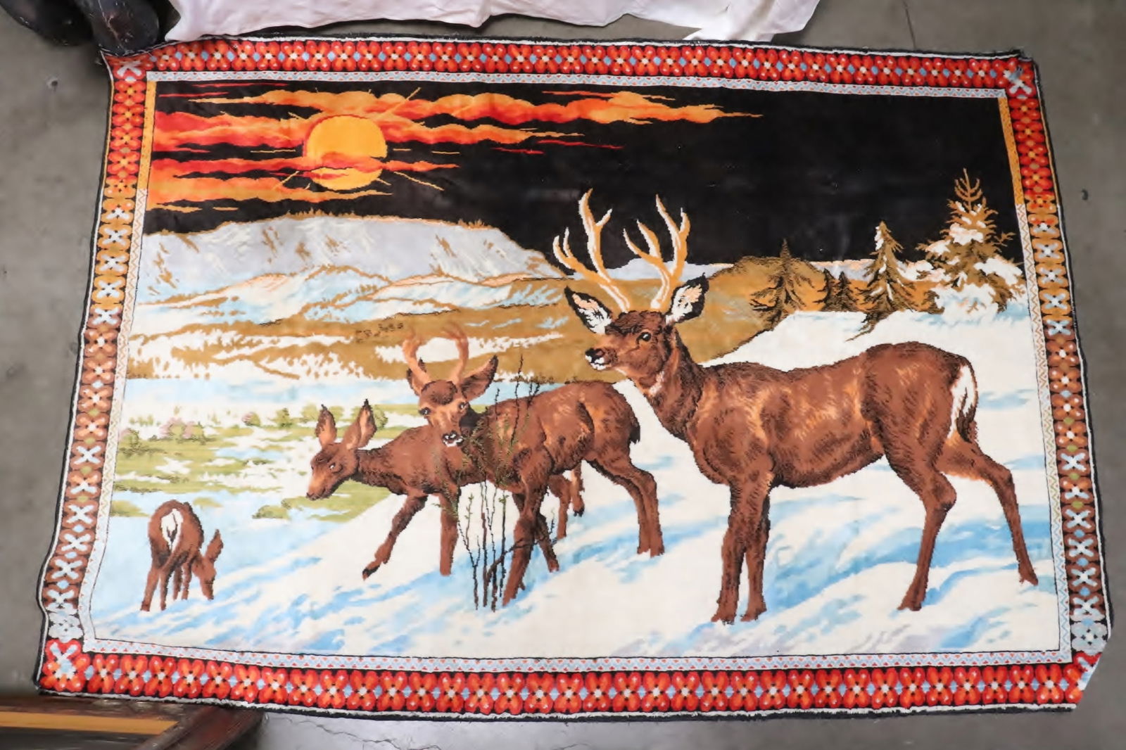 Large wall hanging tapestry style panel (1 of 9)