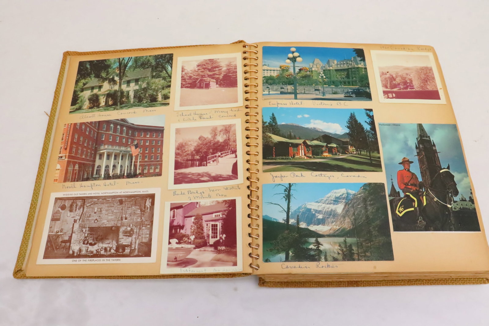 Postcard and photograph of European tour scrapbook (1 of 14)