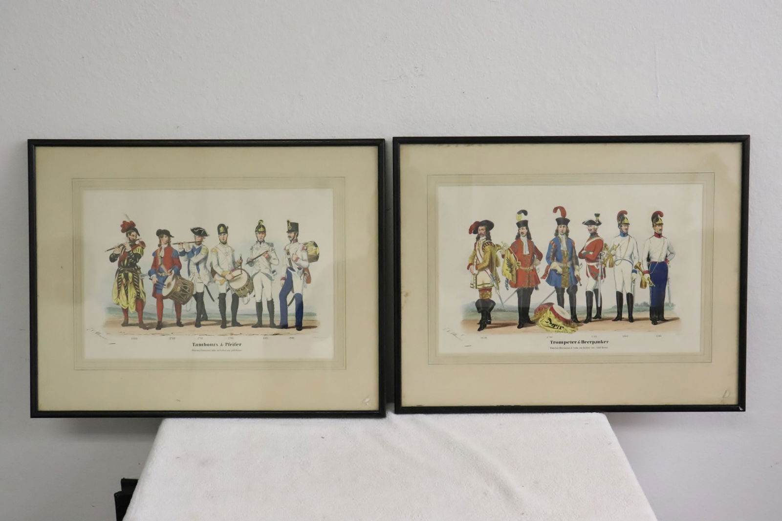 Two 19th century European etchings in color (1 of 11)