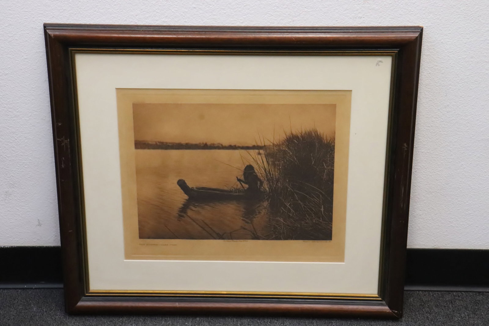 Photogravure by Edward S. Curtis: Photogravure "the Hunter-Lake Pomo", plate 474 by Edward S. Curtis, 14.5"x17.6"