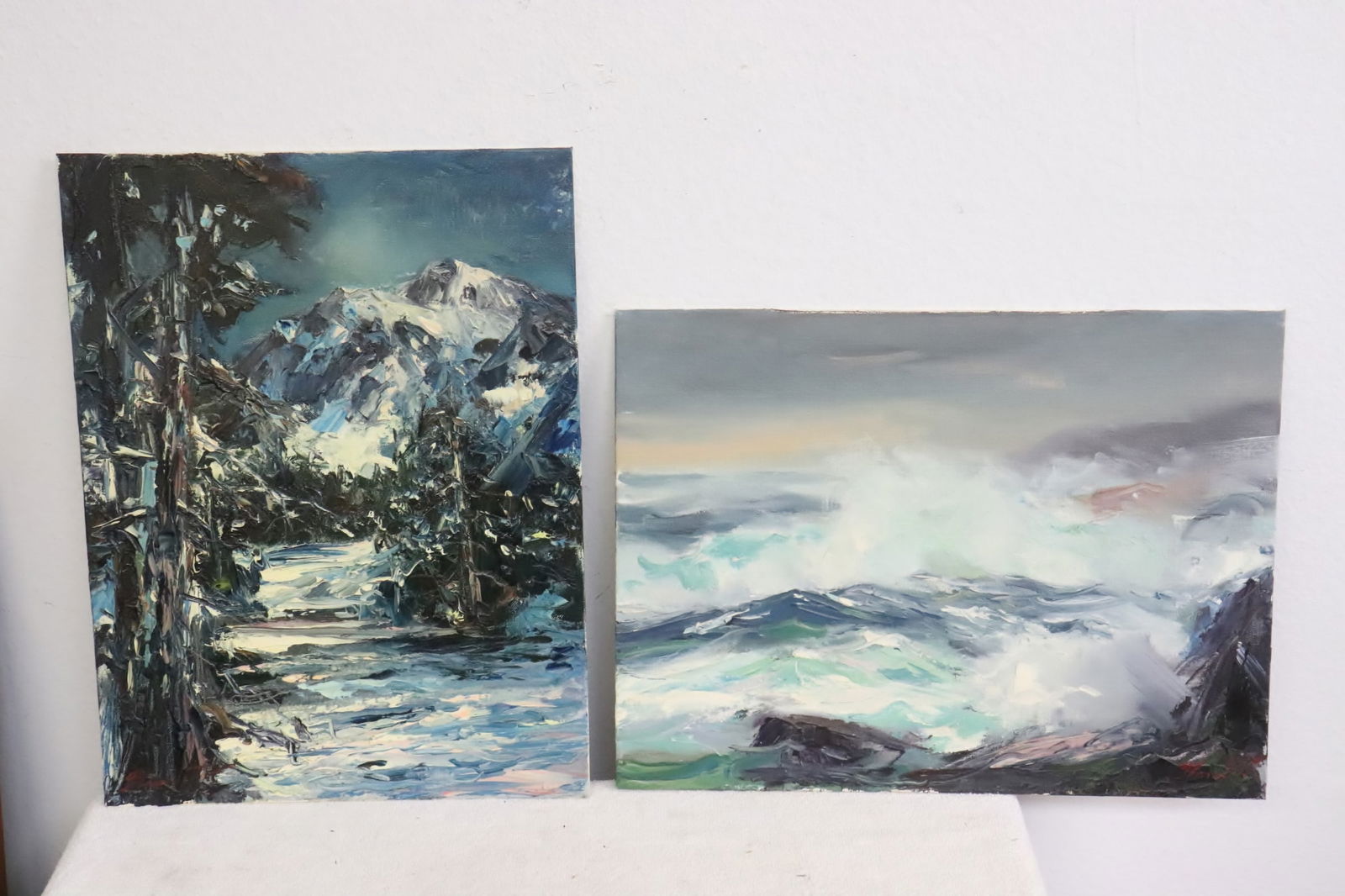 2 oil on panel painting by Peter Hamlett (1 of 9)