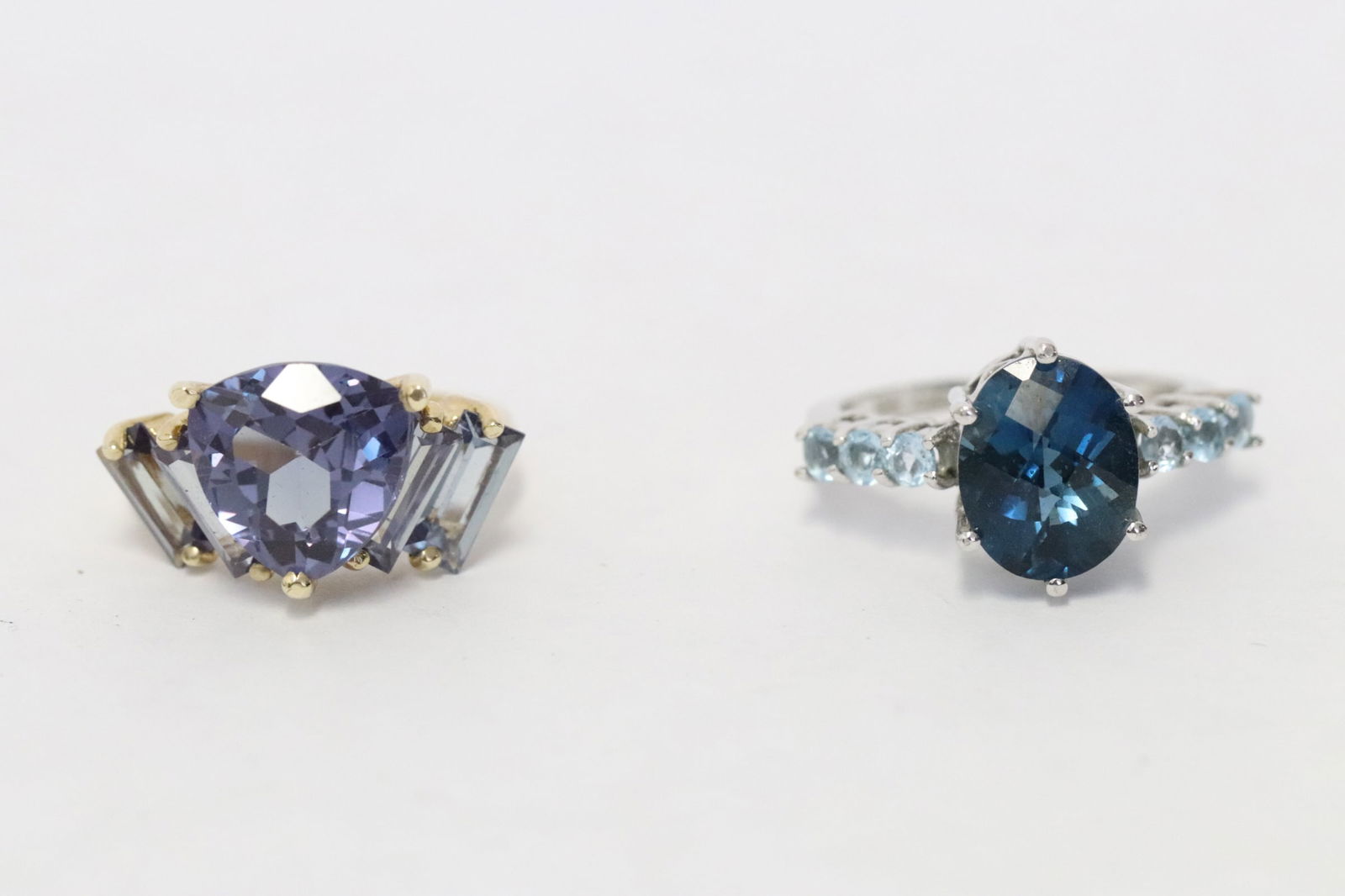 Two 10K rings with color stones, total wt. 6.7gm, size 5 and 5.5 (1 of 11)