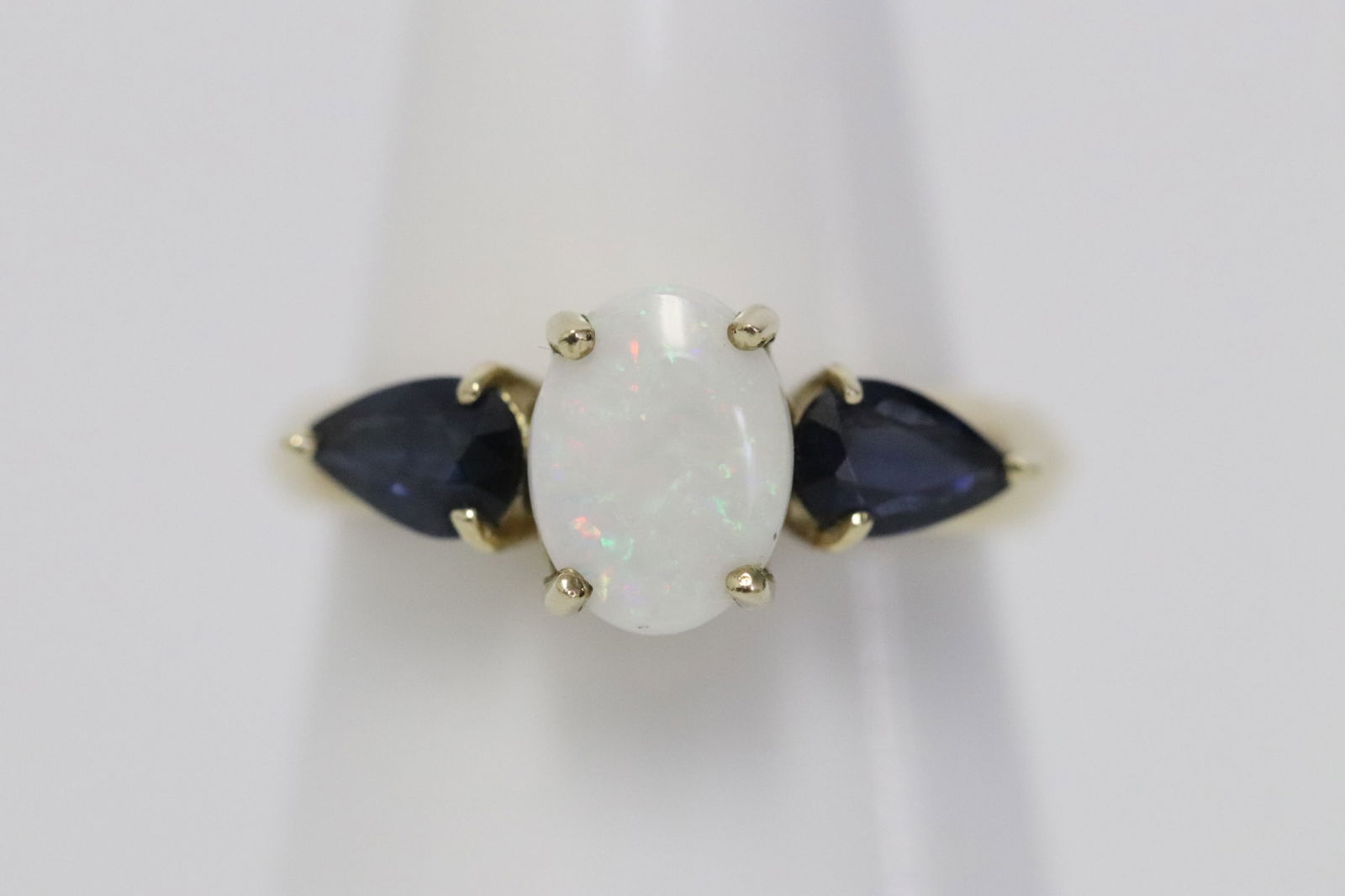 10K ring with opal and blue stone (1 of 9)