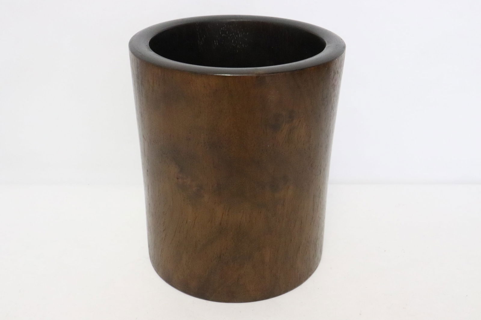 A rare vintage huanghuali wood brush holder (1 of 9)
