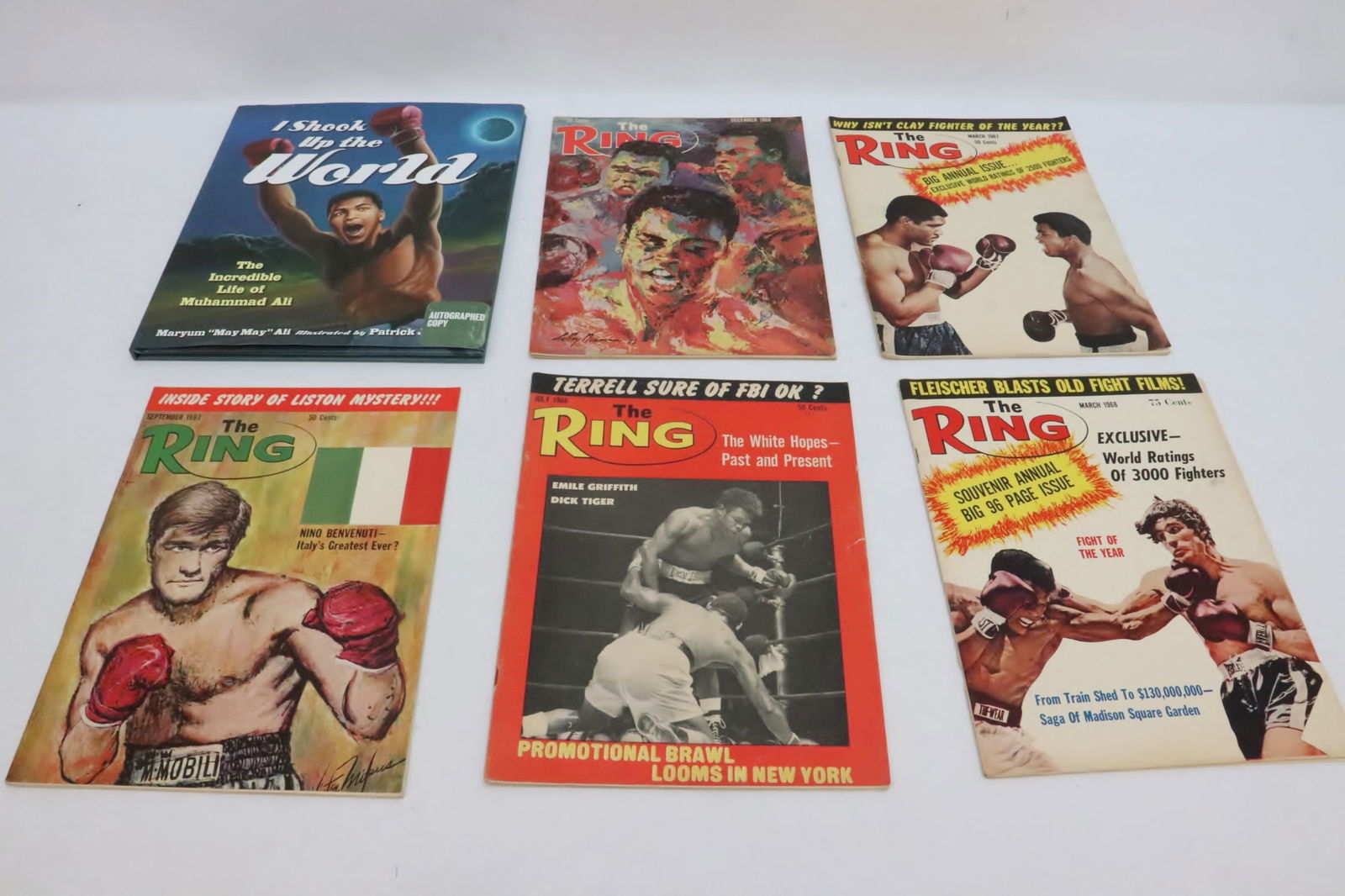May May Ali signed book, & 5 "the ring" magazines (1 of 12)